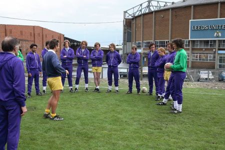 Mark Cameron, Stephen Graham, Michael Sheen, and Stephen Nicholas in The Damned United (2009)