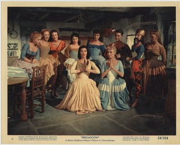 Cyd Charisse, Virginia Bosler, Barrie Chase, and Dee Turnell in Brigadoon (1954)