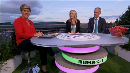 Clare Balding, John McEnroe, and Tracy Austin in Today at Wimbledon (1964)