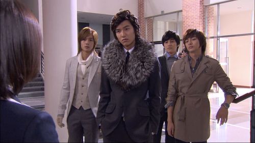 Kim Joon, Kim Hyun-joong, Lee Min-Ho, and Kim Bum in Boys Over Flowers (2009)