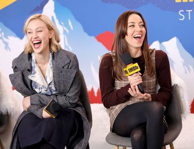 Sarah Gadon and Aubrey Plaza at an event for The IMDb Studio at Sundance: The IMDb Studio at Acura Festival Village (202