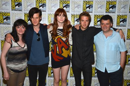 Steven Moffat, Caroline Skinner, Matt Smith, Karen Gillan, and Arthur Darvill at an event for Doctor Who (2005)