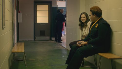 Mary Mouser and Nichole Brown in Cobra Kai (2018)