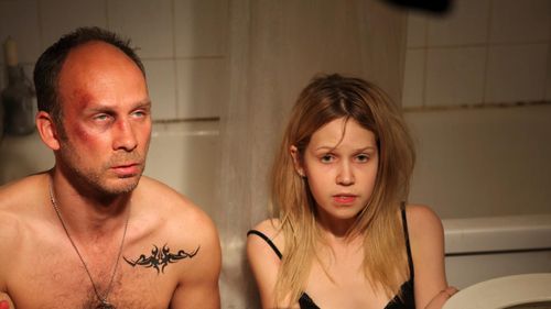 Vladimir Jon Cubrt as Rat John and Jenessa Grant as Brandy from Dreemer.