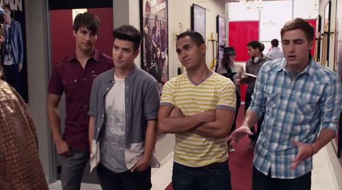 Kendall Schmidt, Carlos PenaVega, James Maslow, and Logan Henderson in Big Time Rush (2009)