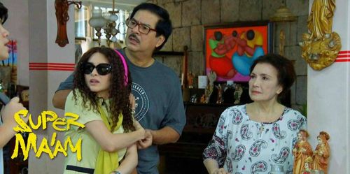 Helen Gamboa, Al Tantay, and Marian Rivera in Super Ma'am (2017)