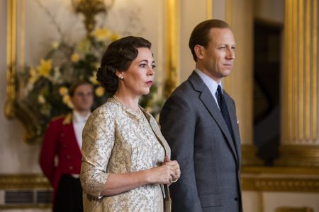 Tobias Menzies and Olivia Colman in The Crown (2016)