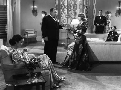 Carole Lombard, Mischa Auer, Alice Brady, Eugene Pallette, and Gail Patrick in My Man Godfrey (1936)