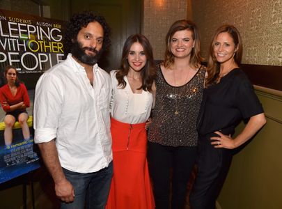 Andrea Savage, Alison Brie, Jason Mantzoukas, and Leslye Headland at an event for Sleeping with Other People (2015)