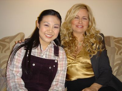 One the set of JOEY: behind the scenes with Jennifer Coolidge.