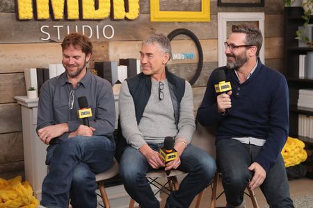 Tony Gilroy, Brad Anderson, and Jon Hamm at an event for Beirut (2018)