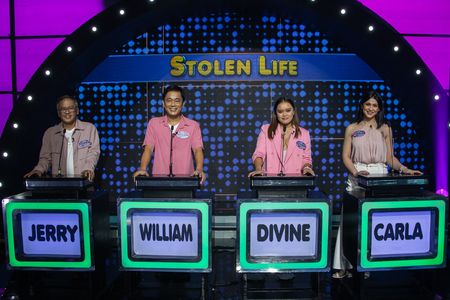 Jerry Lopez Sineneng, William Lorenzo, Carla Abellana, and Divine Aucina in Family Feud Philippines (2022)