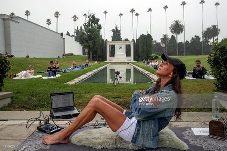 Yoga at Hollywood Forever Cemetery