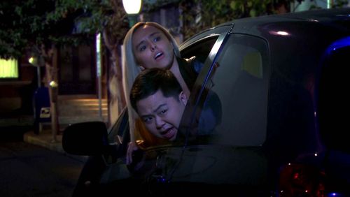 Alixzandra Dove and Matthew Moy in 2 Broke Girls (2011)