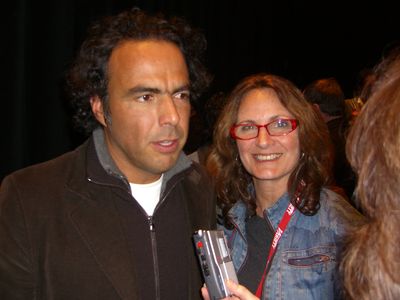 with Alejandro Gonzales Inarritu for filmmaker interviews at Santa Barbara Film Festival