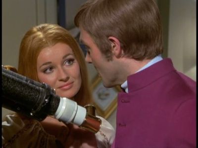 Stephanie Beacham and Michael Billington in UFO (1970)