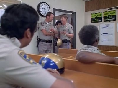 Erik Estrada and Larry Wilcox in CHiPs (1977)