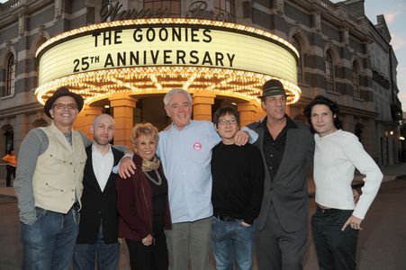 Corey Feldman, Robert Davi, Richard Donner, Joe Pantoliano, Jeff Cohen, Lupe Ontiveros, and Ke Huy Quan at an event for 