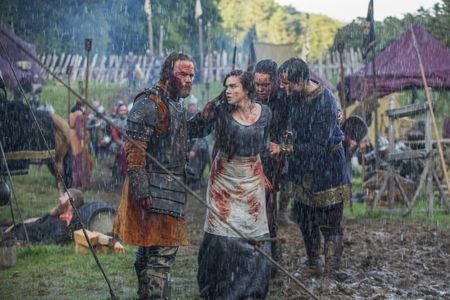 Jennie Jacques, Moe Dunford, Darren Cahill, and Ferdia Walsh-Peelo in Vikings (2013)