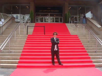 Isaac Ezban at Cannes Film Festival presenting his short film COOKIE (2008)