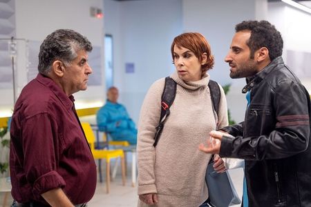 Yigal Adika, Orly Silbersatz, and Ori Atia in Who Died? (2021)