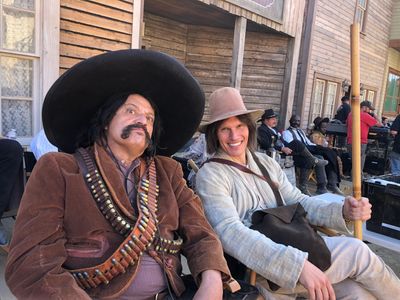 On the set of “Outlaw Johnny Black” with Paul Rodriguez