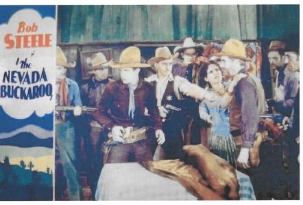 Ed Brady, Glen Cavender, George 'Gabby' Hayes, Charles Le Moyne, Tina Menard, Arthur Millett, and Bob Steele in The Neva