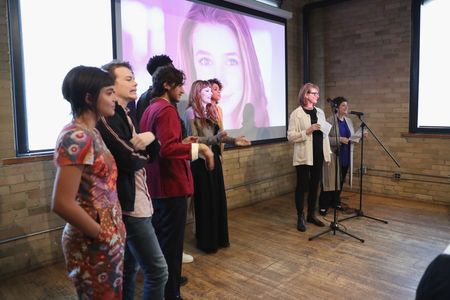 Deborah Aquila, Miranda Harcourt, Devery Jacobs, Josh Wiggins, and Ahmed Malek at an event for IMDb at Toronto Internati