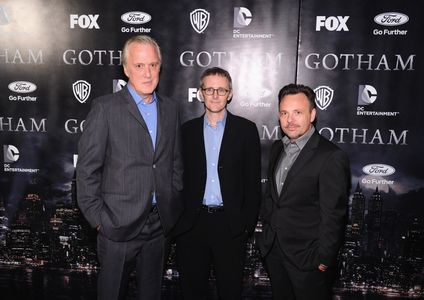 Danny Cannon, Bruno Heller, and John Stephens at an event for Gotham (2014)