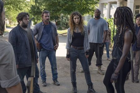 Matt Mangum, Dan Fogler, Nadia Hilker, Danai Gurira and Josh McDermitt in The Walking Dead