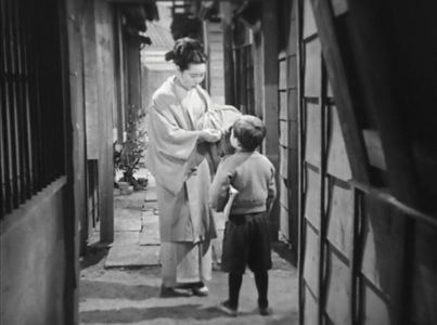 Kinuyo Tanaka and Yoshihiro Nishikubo in Ginza Cosmetics (1951)