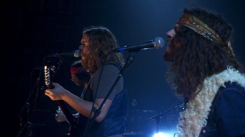 Leot Hanson, Ryan Gullen, and Ewan Currie in The Sheepdogs Have at It (2012)