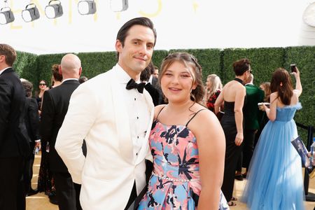 Milo Ventimiglia and Mackenzie Hancsicsak at an event for The 70th Primetime Emmy Awards (2018)