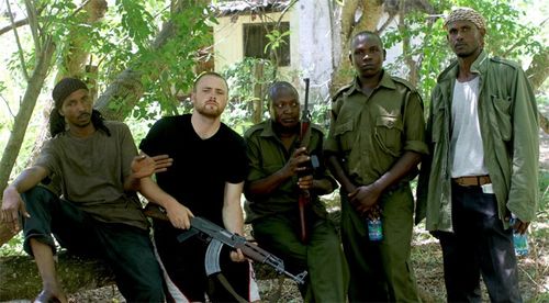 Cutter Hodierne on the set of 'Fishing Without Nets'