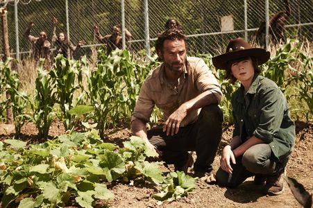 Andrew Lincoln and Chandler Riggs in The Walking Dead (2010)