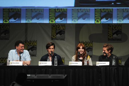 Steven Moffat, Matt Smith, Karen Gillan, and Arthur Darvill at an event for Doctor Who (2005)