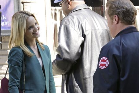 Mena Suvari and Christian Stolte in Chicago Fire (2012)