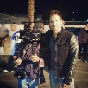 Tamas Menyhart on set of 