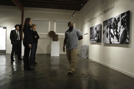 David Boreanaz, Emily Deschanel, Annie Fitzgerald, and Kareem J. Grimes in Bones (2005)