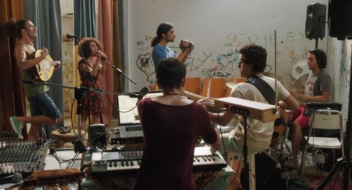 Aymen Omrani, Baya Medhaffar, and Montassar Ayari in As I Open My Eyes (2015)