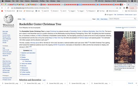 NYC: ROCKEFELLER CENTER CHRISTMAS TREE: 2021, The Nation's Christmas Tree: from my, JUSTIN M. ALVAREZ'S HOMETOWN: ELKTON