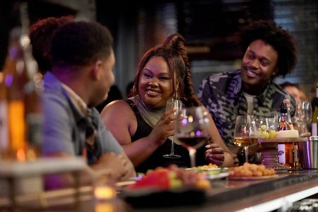 Nicole Byer, Aaron Jennings, and Echo Kellum in Grand Crew (2021)