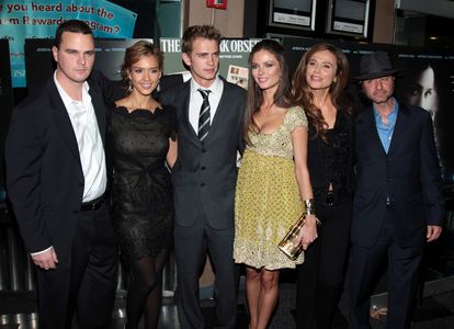 Lena Olin, Fisher Stevens, Jessica Alba, Hayden Christensen, Georgina Chapman, and Joby Harold at an event for Awake (20