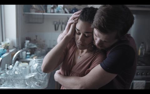 Still of Hanora Kamen and Christopher Harrisson in BBC New Creatives: Breadline (Short 2022)