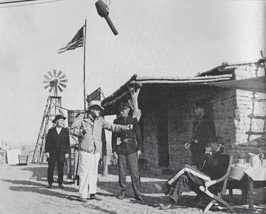 John Ford, Richard Widmark, Walter Baldwin, and George O'Brien in Cheyenne Autumn (1964)