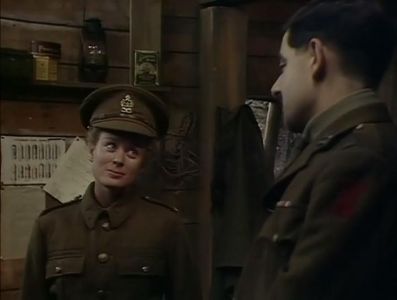 Rowan Atkinson and Gabrielle Glaister in Blackadder Goes Forth (1989)