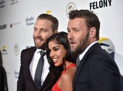 Jai Courtney, Sarah Roberts and Joel Edgerton at the LA premiere of Felony (2013)