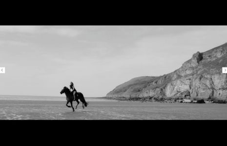 Gemita galloping horse on the beach for film 'Quippini'