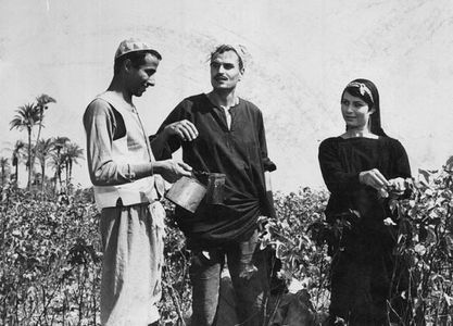 Ezzat El Alaili, Nagwa Ibrahim, and Salah El-Saadany in The Land (1970)