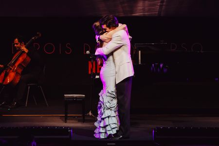 Henrique Zaga and Giulia Be at Premiere event of Beyond The Universe (2022)